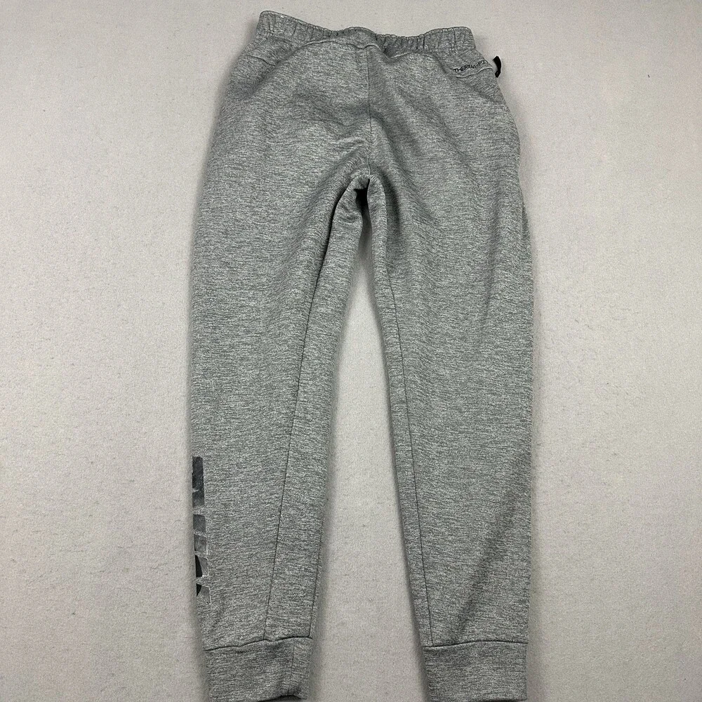 Nike Pants Men Small Gray Heather Sweatpants Jogger Swoosh Dri Fit Zip Pocket S